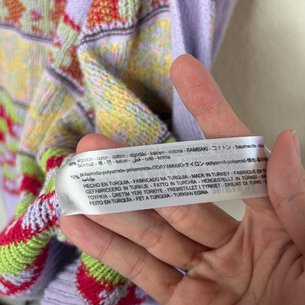 Zara Lavender Cherry Patterned Cardigan Sweater - image 6